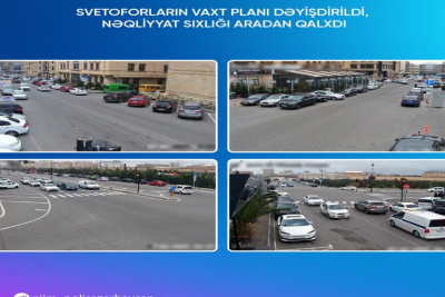 Bakıda təmirə görə bir sıra yollarda işıqforların vaxt planı dəyişdirilib