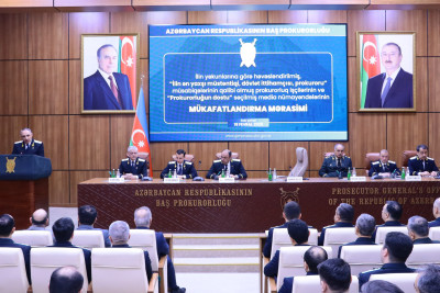 Prokurorluq əməkdaşları və media qurumlarına mükafatlar təqdim olunub - FOTO 