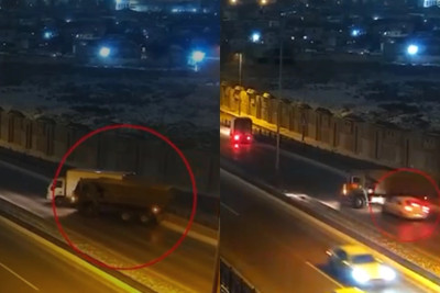 Paytaxtda gecə saatlarında baş verən qəzaların ANBAAN GÖRÜNTÜLƏRİ
