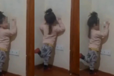 Ana azyaşlı qızına işgəncə verdi - VİDEO 