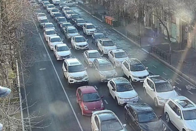 Bakının bir sıra yollarında tıxac müşahidə edilir