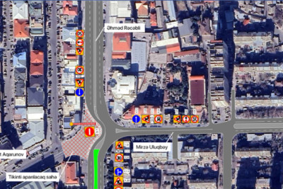 Həsən Əliyev küçəsində nəqliyyatın hərəkəti DAYANDIRILIR