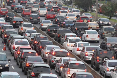 Bakıda tıxac olan yollar - SİYAHI