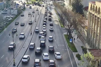 Bakının bir sıra yollarında tıxac müşahidə edilir