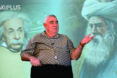 Bir tərəfdə "Şərurlu İsfəndiyar", o biri tərəfdə - Eynşteynlə Rumi 