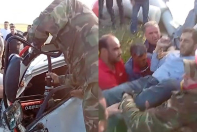 Qobustanda iki maşın toqquşub, bir nəfər xəsarət alıb - VİDEO 