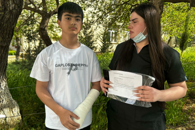 Bakıda məktəbdə dava - Şagird yaralandı + FOTO 