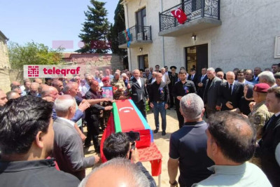 Əmircanda itkin şəhidlə vida mərasimi keçirilir - FOTO