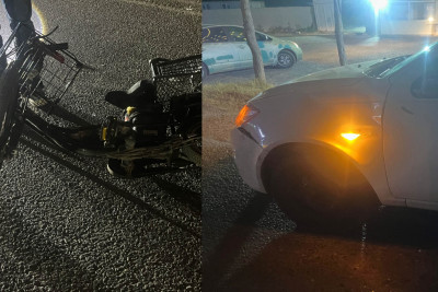 Bakıda minik maşını ilə velosiped toqquşub