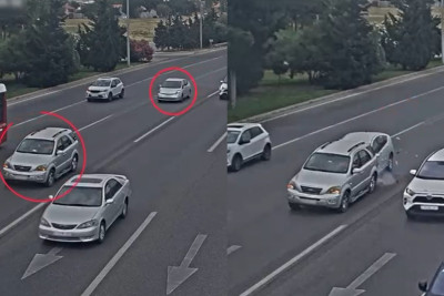 Yol qəzası: Biri məsuliyyətsiz, digəri – diqqətsiz – VİDEO