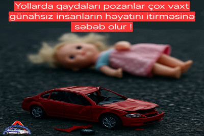 DYP: Sürət həddini aşmaq, qəfil manevrlər yol qəzalarının əsas səbəblərindəndir