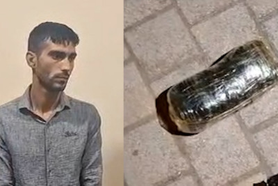 Bakıda heroin satan narkokuryer saxlanılıb - VİDEO