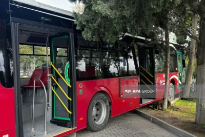 Avtobus ağaca çırpıldı