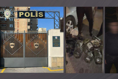 Narkokuryerdə 10 kilo marixuana aşkarlandı - VİDEO