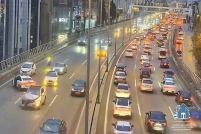 Bakıda toy karvanında TƏHLÜKƏLİ ANLAR  - VİDEO