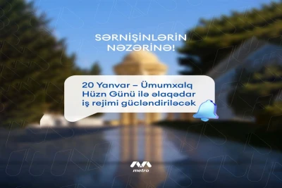 Sabah Bakı metrosu gücləndirilmiş rejimdə işləyəcək