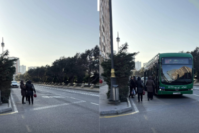 Bəzi dayanacaqlara görə avtobuslar yolun ortasında dayanmalı olur: Həll yolu nədir?