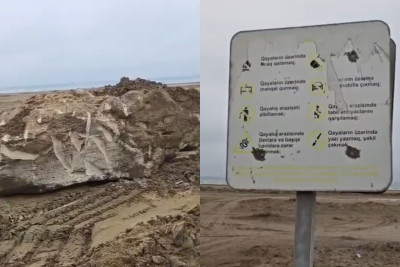 Dənizin sahilindən qayaları oğurlamaq istədilər - Buzovnalılar imkan vermədi