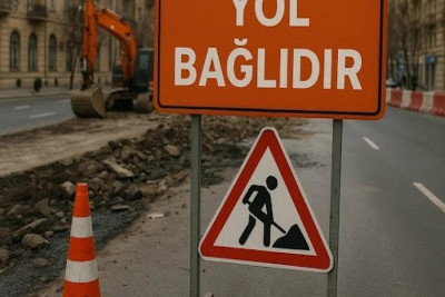 Bakının bu hissəsində yol tam bağlanacaq - FOTO