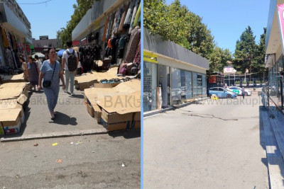 Küçə alverçilərinin piştaxtaları yığışdırıldı – Bakuplus.az yazdı, problem həll edildi + YENİLƏNİB