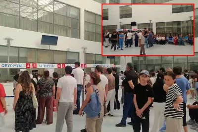 Abşeron xəstəxanasında uzun növbə - VİDEO