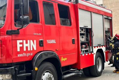 Bakıda yaşayış binasında yanğın olub